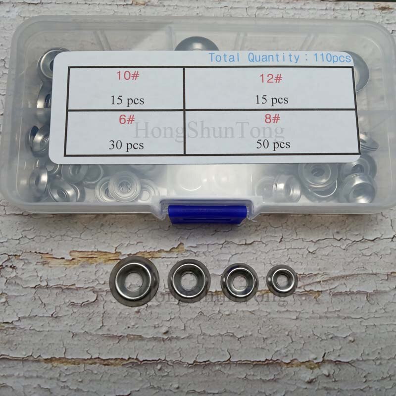 Finishing Cup Washer 110pcs/set 304Stainless Steel Countersunk Washer Assortment kit 6#/8#/10#/12#