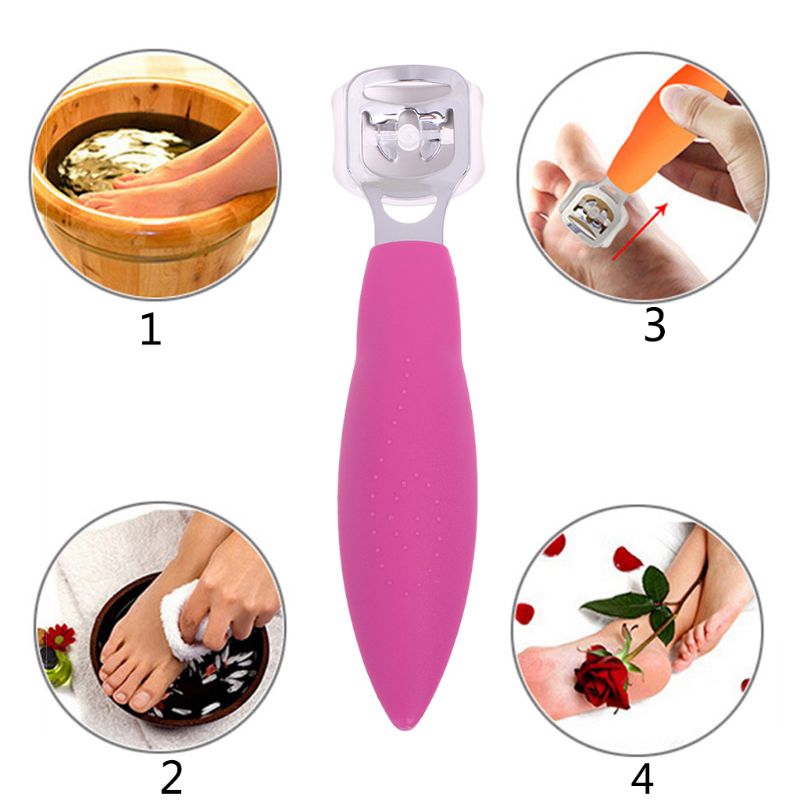 Portable Pedicure Callus Shaver Foot Hard Tough Skin Corn Remover Cutter Razor 10 Blade Feet Care Tool Set