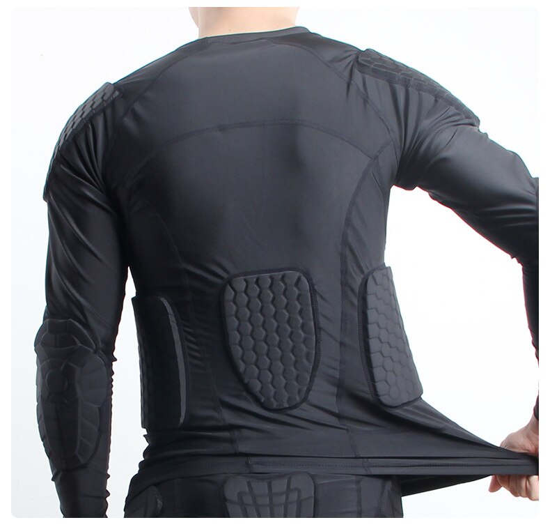 T-Shirt manches longues | Haut rembourré et protecteur, avec Compression de moto pour hommes