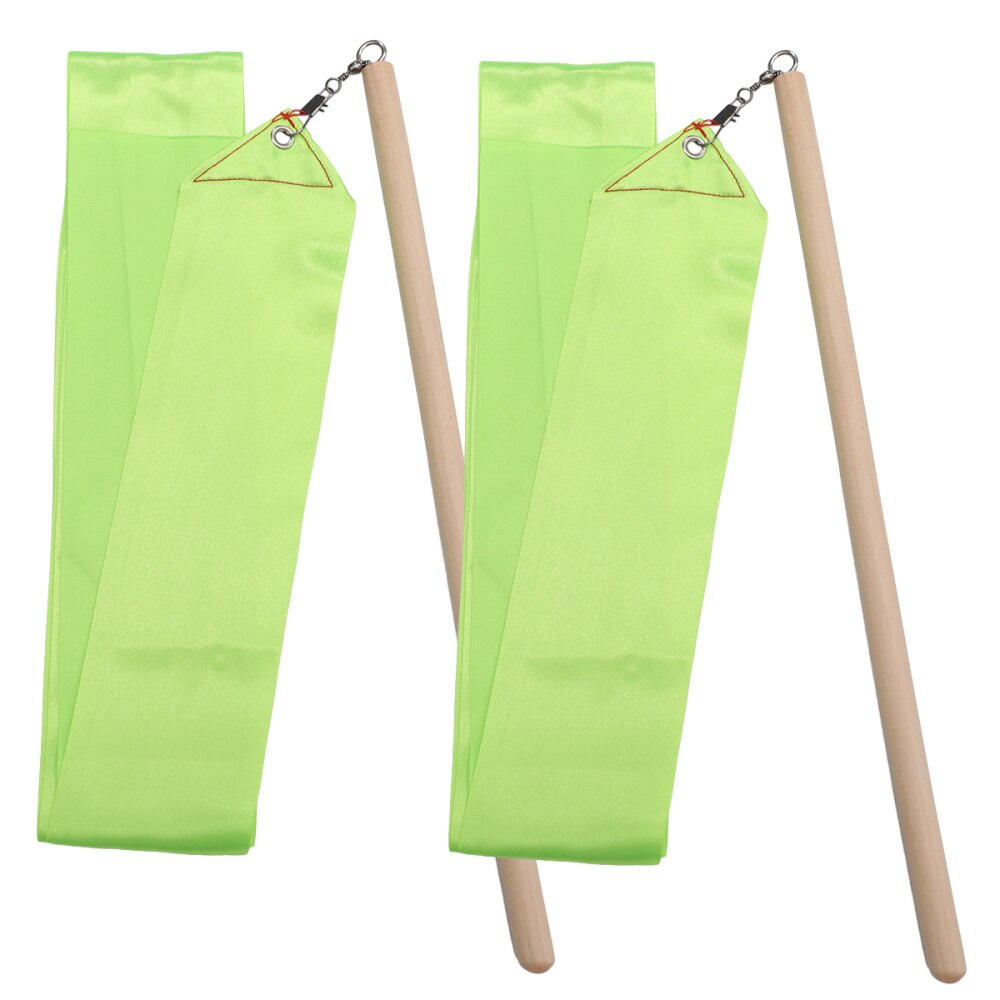 2 Stuks 2M Kleurrijke Ritmische Gymnastiek Lint Gymnastiek Dansen Lint Dansen Streamers Voor Kids Kinderen (Rood): Greem
