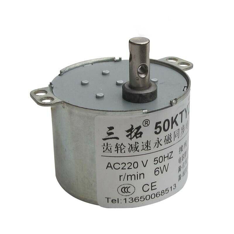 1 stk 50 ktyzpermanent magnet  ac220v 50hz 6w hastighet reduserende synkron girmotor med høyt dreiemoment positiv og negativ inversjon
