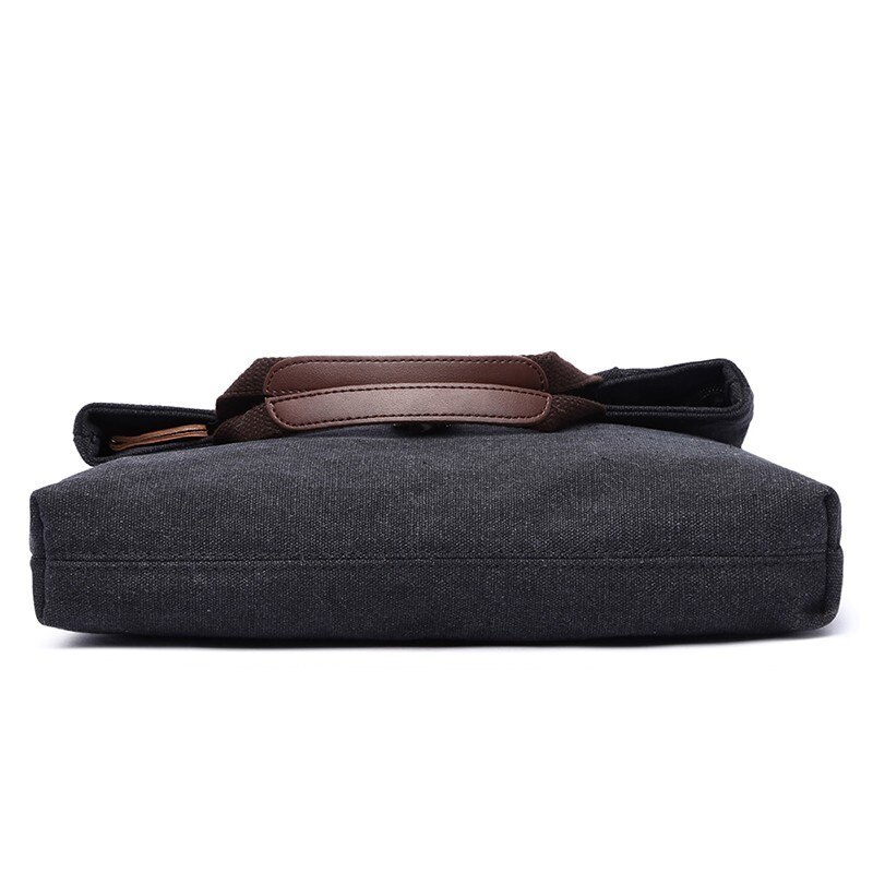 Bolso bandolera para ordenador portátil para hombre, maletín de lona antirrobo, Vintage, Retro, cruzado