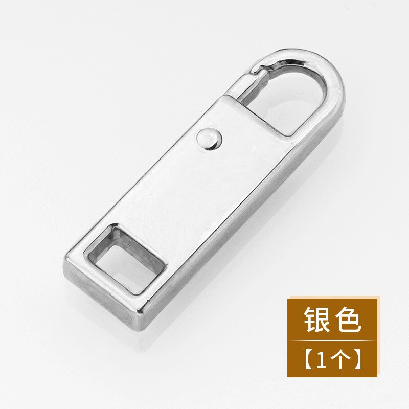 2Pcs Fix Rits Hoofd Universele Slider Rits Stuk Kit Vervanging Voor Gebroken Wearable Sliders Kleding Koffer Tas Rits Stuk: 1(Without slider)