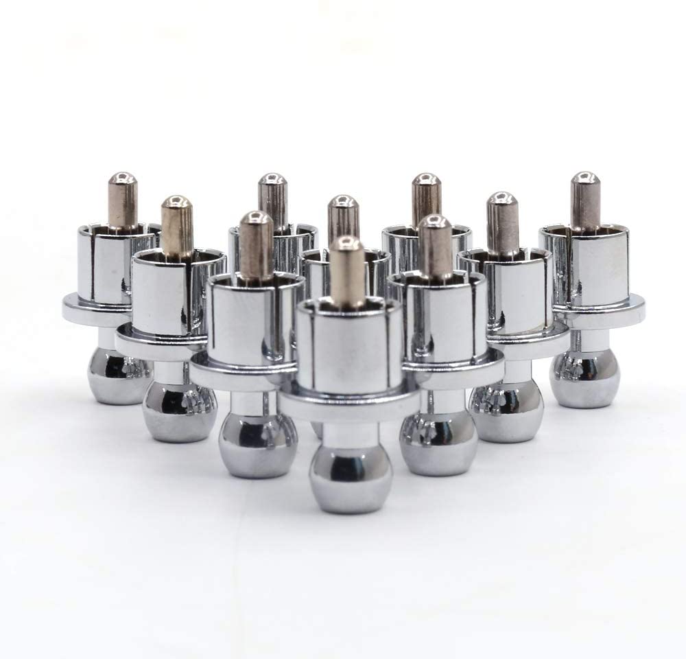 10pcs Rhodium Plated RCA Cap Plug Short-Circuit Socket Phono Connector RCA Shielding jack socket protect cover caps
