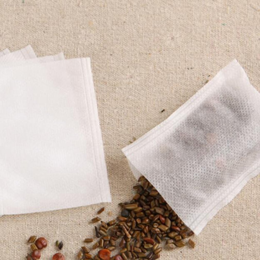Sachet à thé vide avec ficelle à dessin, pour herbes, 100 pièces, pochette ample pour sac à thé