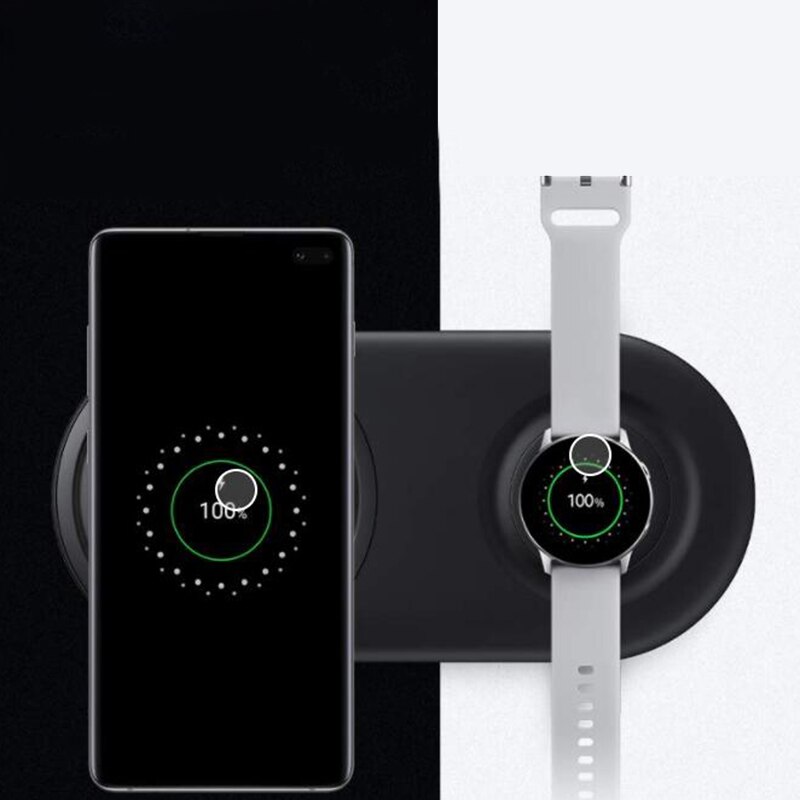 25W Drahtlose Ladegerät Duo Pad Für Samsung S20 Hinweis 20 Ultra Hinweis 10 9 8 S10 S9 S8 Plus schnelle Ladung 2 in 1 Telefon Uhr Ladegeräte
