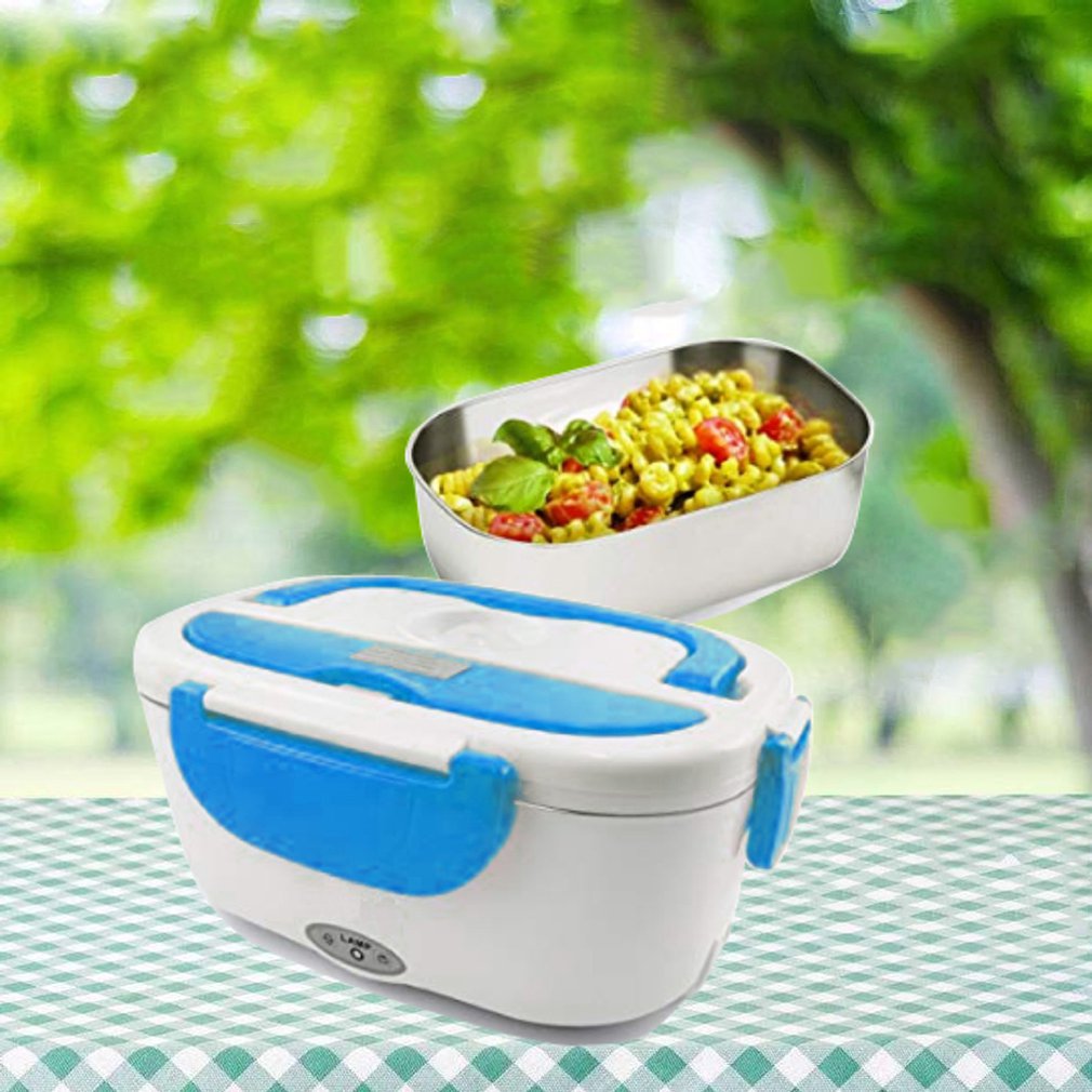 Double layer Heated Lunch Box Portable Electric Heating Food Warmer Electric Lunch Box 1 Food Storage Box for Kitchen Tool