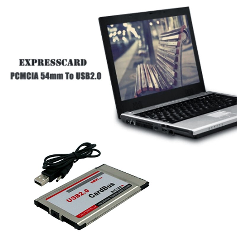 Adaptador de tarjeta PCMCIA a USB 2,0 Cardbus Dual, 2 puertos, 480M, para ordenador portátil y PC
