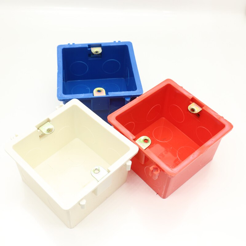 UNKAS 86*86MM Cassette Universal White Wall Mounting Box for EU/UK Socket Back Box and Wall Touch Switch popular in RU