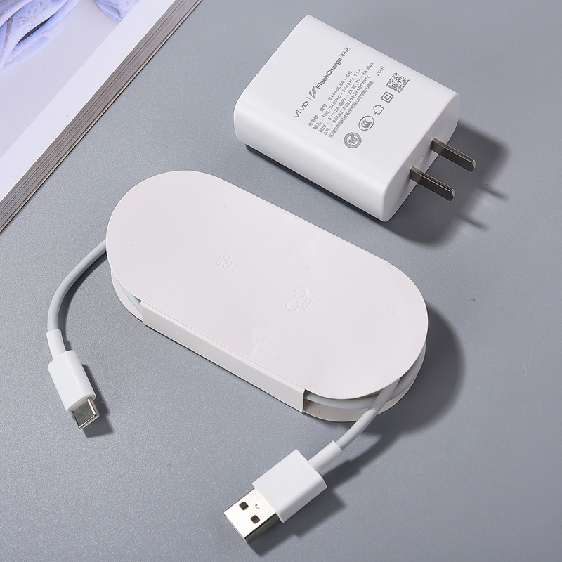 Original Vivo 44W Fast Charger EU/US FlashCharge 2.0 Adapter Type C Cable For VIVO Y100 Y100i Y36 Y78t X70 X60 IQOO Neo 5 Z5X Z6: US
