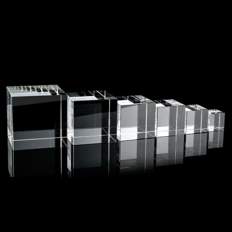Cubo de cristal de cuatro lados, cristal artificial, arcoíris , foto para niños, 70x70x70mm, a la venta