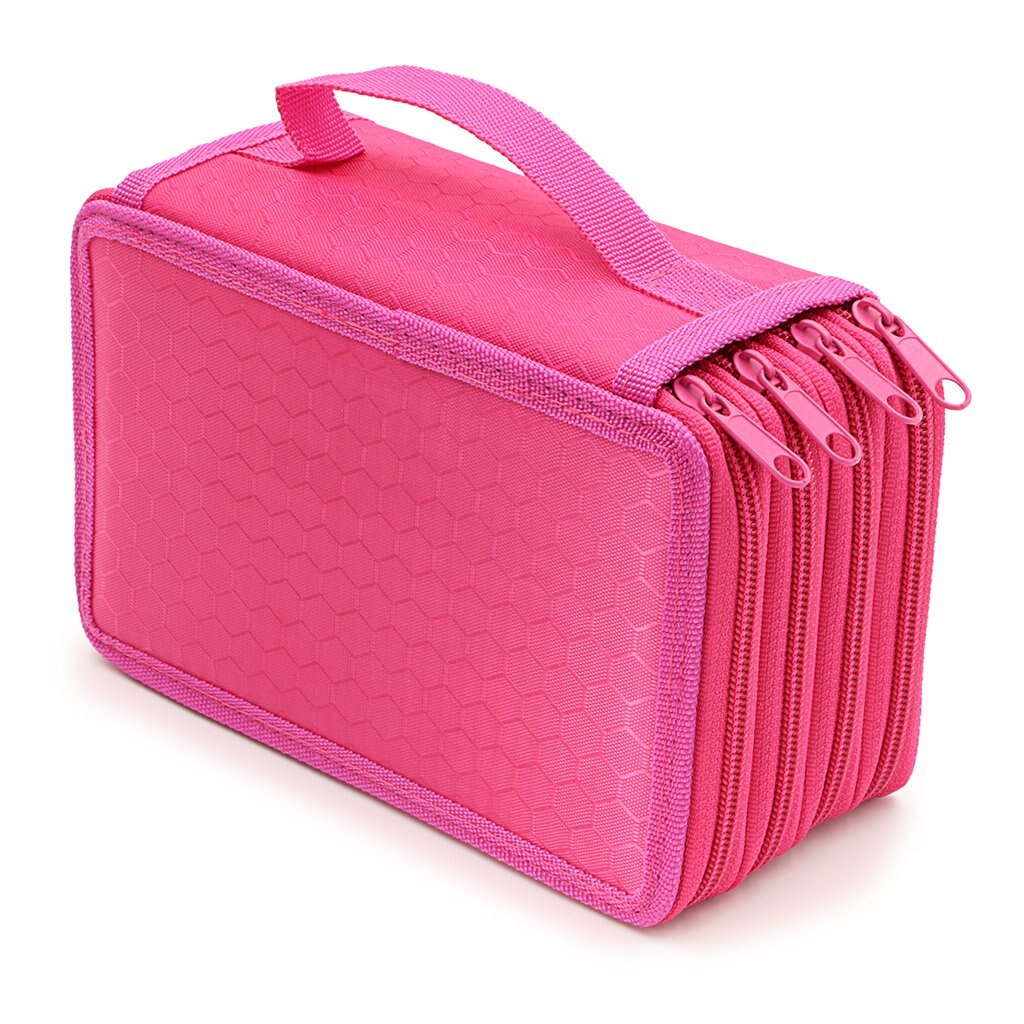 Estuche de lápices práctico almacenaje Oxford color 72 ranuras organizador: RED