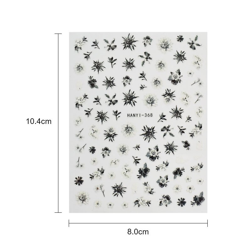 Bloem Serie Nail Stickers Rose Bloem Gemengde Patroon Zelfklevende Transfer Sticker Diy 3D Nail Art Decoraties ZJT4124