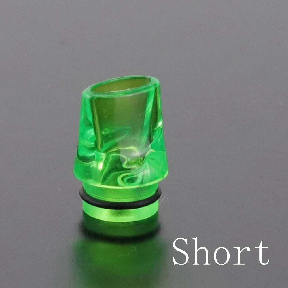 Flat Acrylic Plastic MTL 510 810 Drip Tip MouthPiece DripTip 810 For Atomizer RTA RBA RDA 8 Color: Green Short