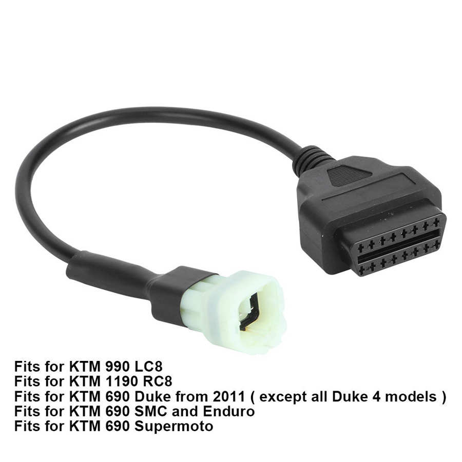 6 ben  to 16 ben adapter kabel obd 2 motor fejl diagnose og detektor passer til ktm motorcykler obd adapter kabel