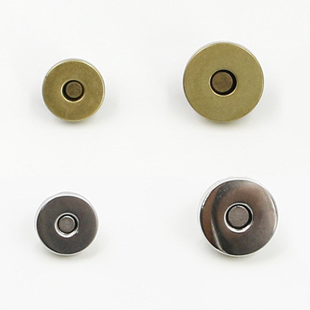 5 sæt bærbare metal runde magnetiske låse til tasker pung trykknapper lukninger 14mm 18mm sølv knap taske trykknapper tasker tilbehør