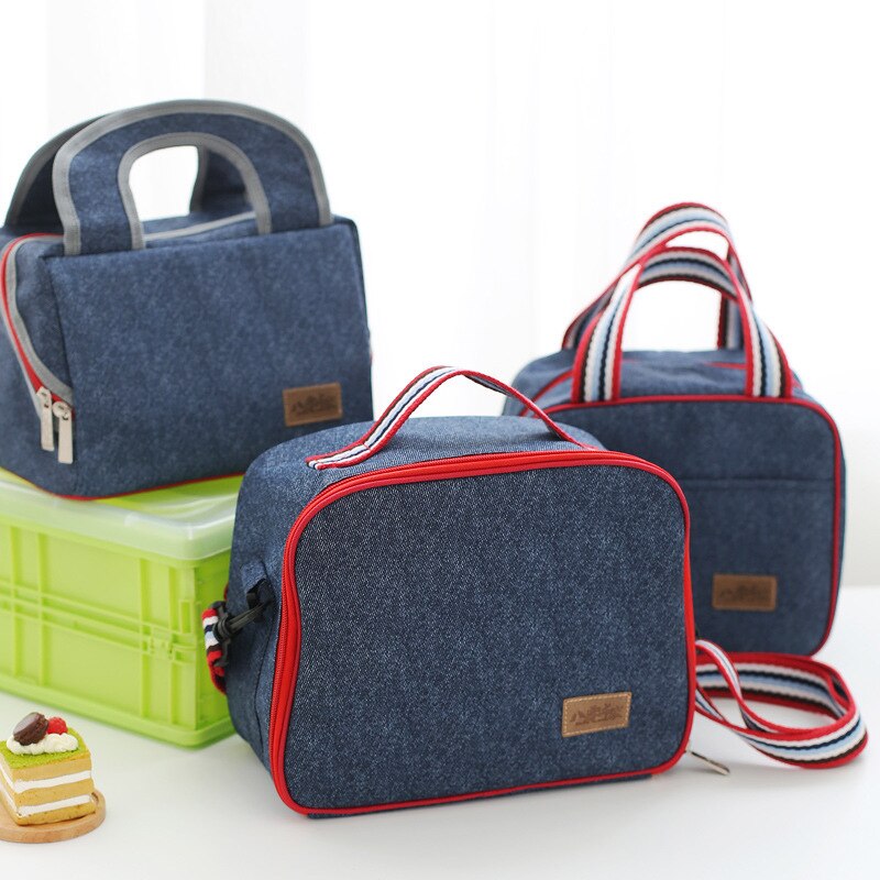 Bolsa de isolamento portátil, bolsa quadrada de pano oxford, folha de alumínio, grossa, para almoço, refrigerada, caixa de gelo