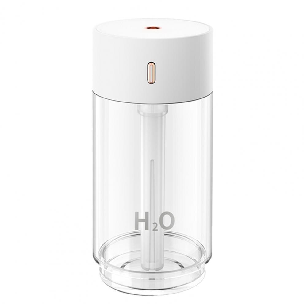 Desktop Air Humidifier Visible Water Tank Easy to Clean Smart Chip Simple Transparent USB Plug-in Desktop Humidifier:  White