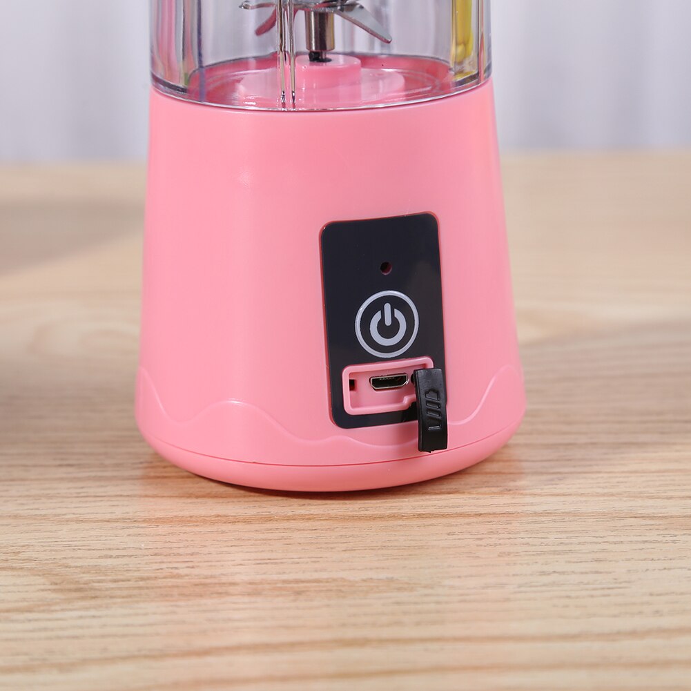 380ML 6 Blade Portable Blender Kitchen MINI Juicer Electric Bottle USB Charging Blender Bottle Mixer Juice Food Smoothie Maker
