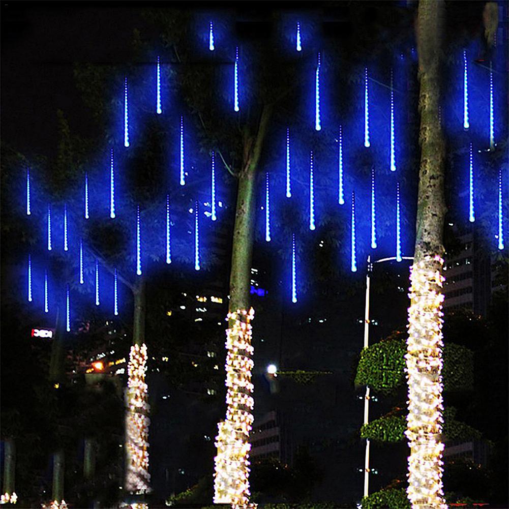 30cm Buiten Meteorenregen Regen 8 Tubes 192 LED String Lights Waterdicht Voor Kerst Bruiloft Decoratie Verlichting