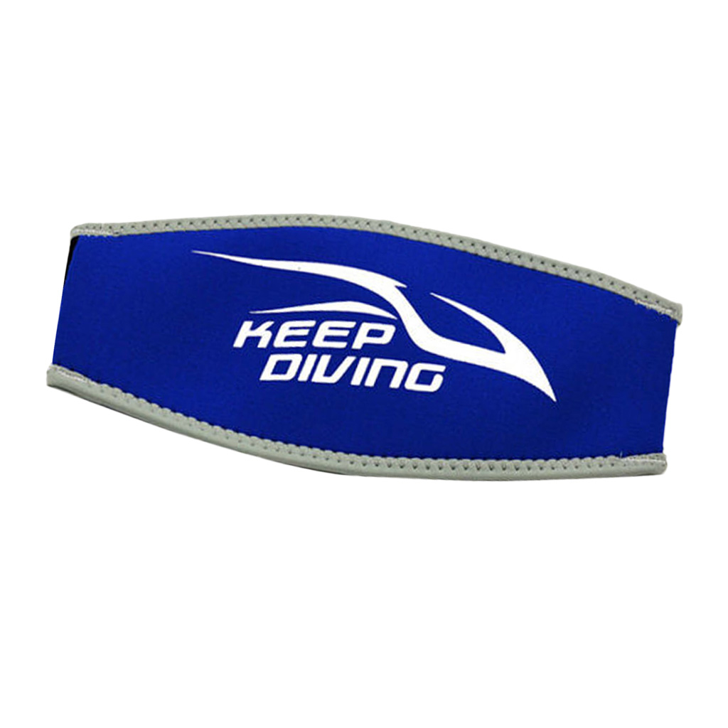 Maschera subacquea in Neoprene copertura per cinturino per la testa protezione per capelli avvolgente adatta alla maggior parte delle cinghie per maschera per sport acquatici 8.7 nuoto immersione gratuita: Blue