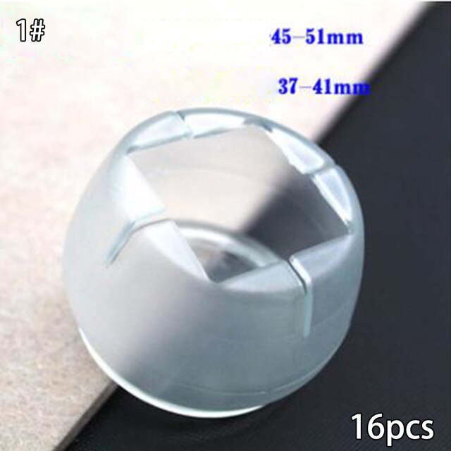 16x Silicone caoutchouc chaise jambe pieds tampons meubles couvre plancher protecteur rond carré chaise Table pied couvre: 1