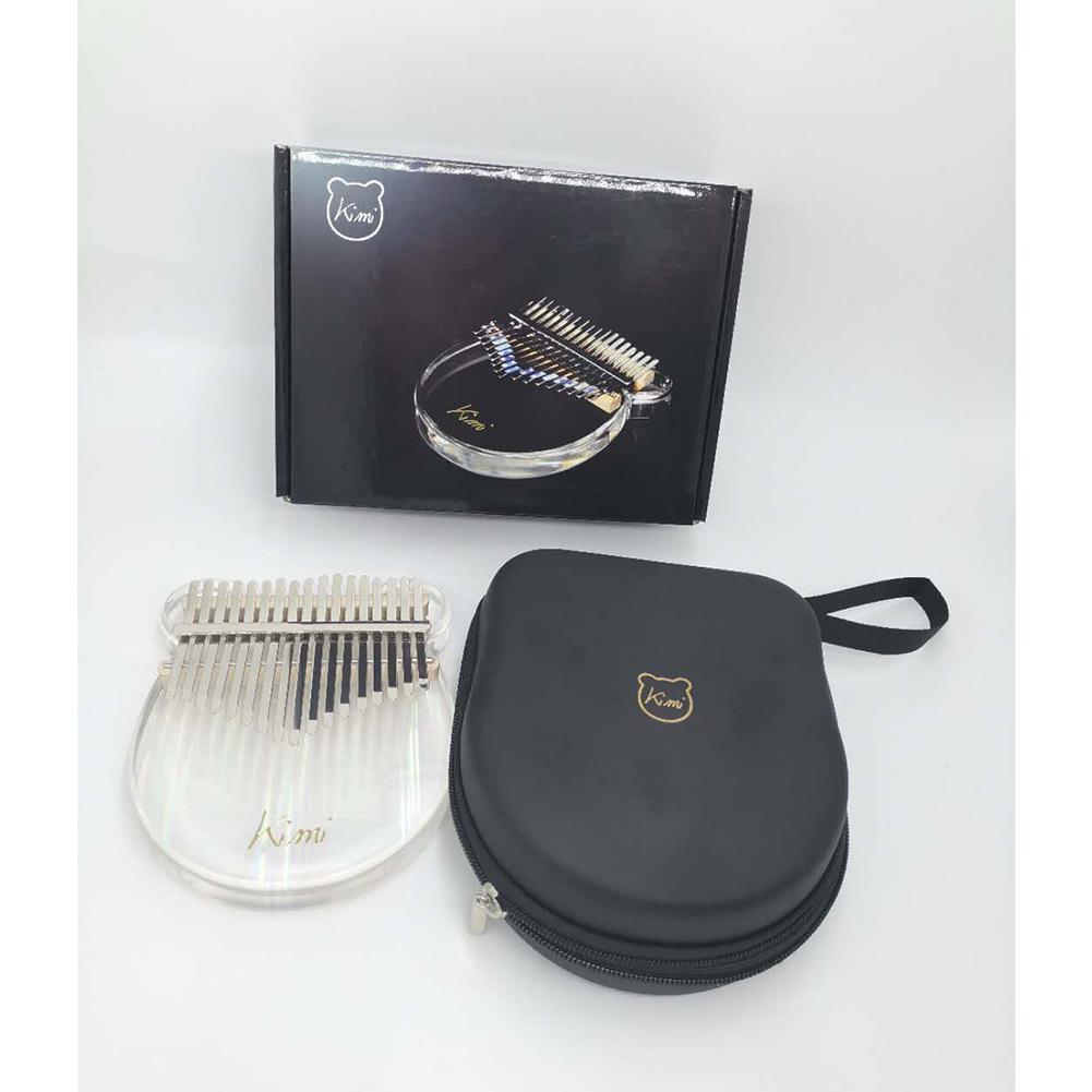 Kalimba-Piano acrílico de 17 teclas para pulgar, instrumento transparente con bolsa para martillo de afinación, Mbira Sanza: Default Title