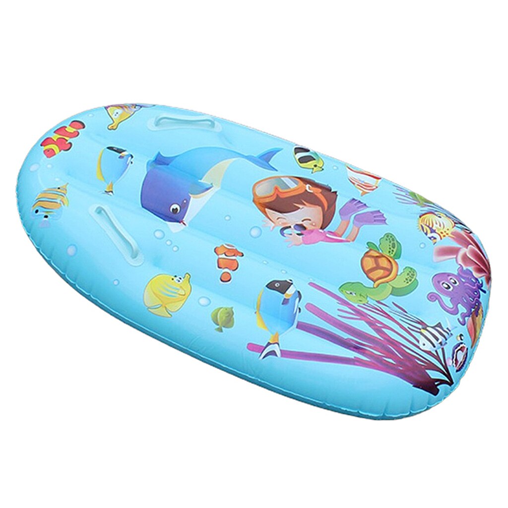 Barn uppblåsbara surfbräda kroppsbrädor surfpool flyta simma leksak kickboard snö släde bakgård sommarstrand