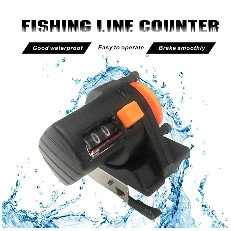 Fishfinder wire måler 0-999m bærbar meter lengde teller verktøy takle fiske line dybde teller digital display lengdemåler