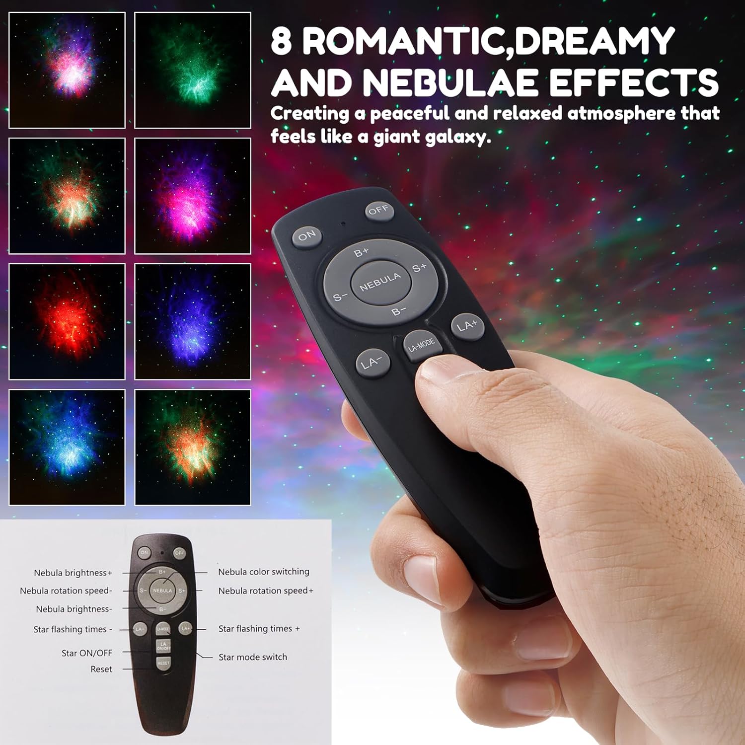Proyector de astronauta Xiaomi, luz nocturna LED, galaxia, estrellas, nebulosa, lámparas de techo para decoración de sala de juegos, para niños
