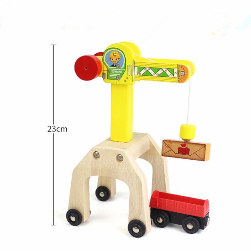 1PC di trasporto di Legno Pista del Treno Accessori Parcheggio Stazione Ferroviaria Fit per Thomas Biro Più Tracce Giocattoli Educativi per I Bambini: Cielo Blu