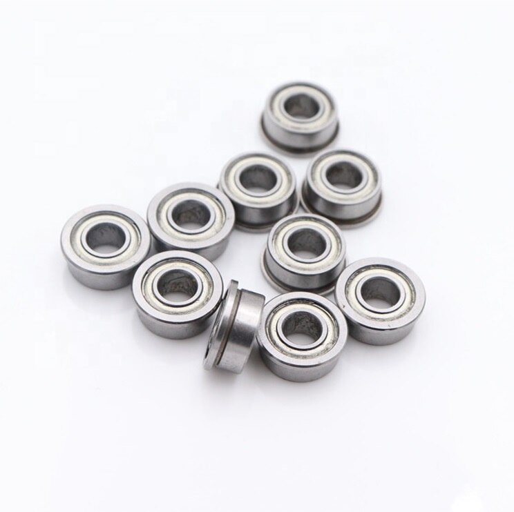 100pcs MF83ZZ flanged bearing 3x8x2.5 3x8x3 mm miniature flange deep groove ball bearings