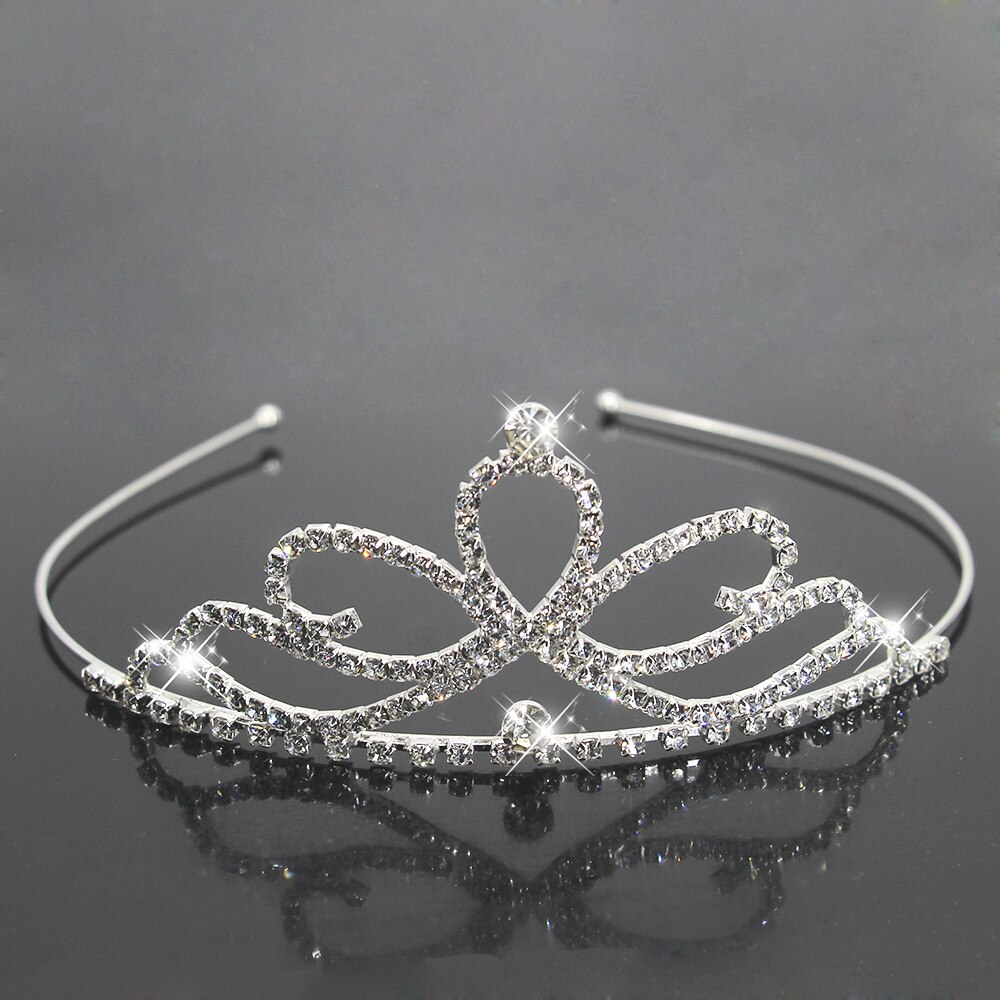 Ainameisi brude prinsesse krone bryllup diademer hår smykker rhinsten pandebånd piger børn tiara hår tilbehør: 5