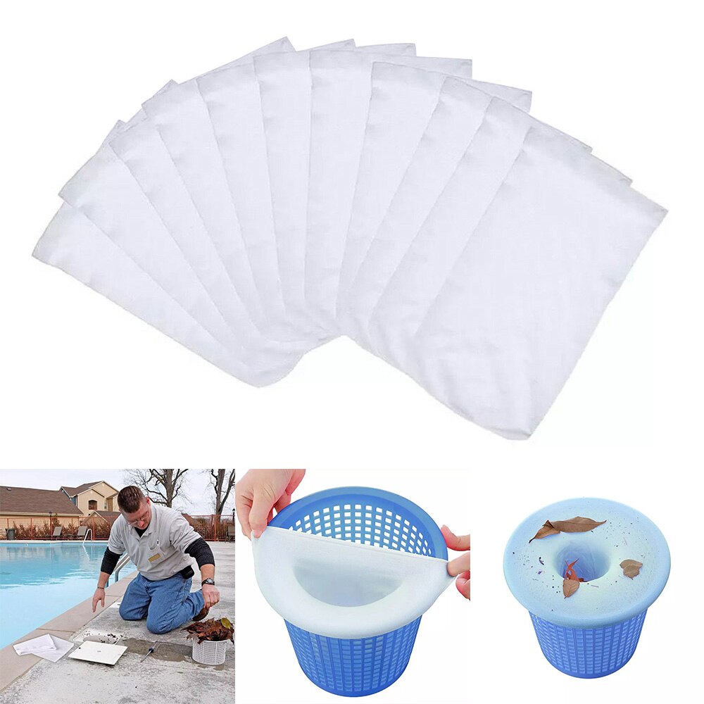 5/10 Pcs/Set Filter Opslag Zwembad Skimmer Sokken Nylon Zwembad Filter Sokken Voor Manden En Skimmers Wit Zwembad levert