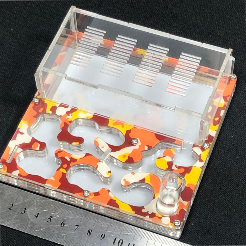 Laberinto de acrílico de doble humectación para granja de hormigas, área de alimentación, casa de hormigas para mascotas, Camuflaje, gran espacio