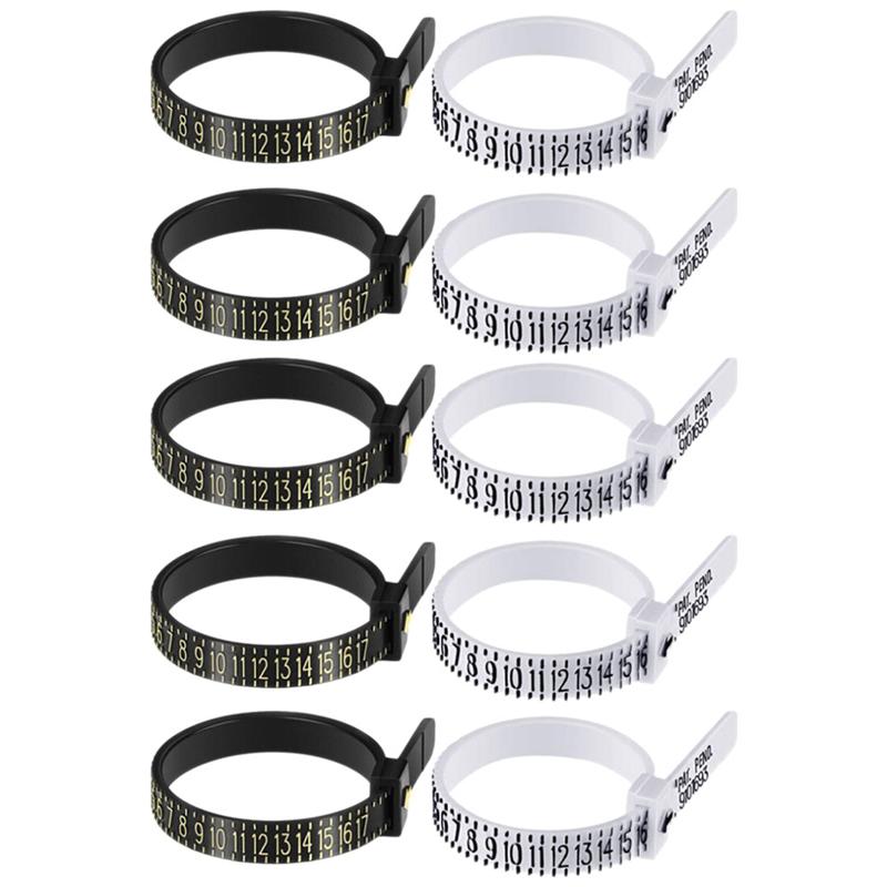 10pcs US Ring Size Measuring Tool Ring Sizer Ring Measurer for Daily Use