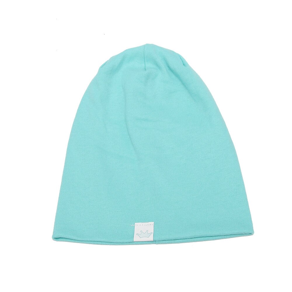 14 kleuren baby kindermutsen gebreide muts baby jongen meisje katoen zachte warme muts voor baby kinderen 1-8 jaar accessoires: Meerblauw