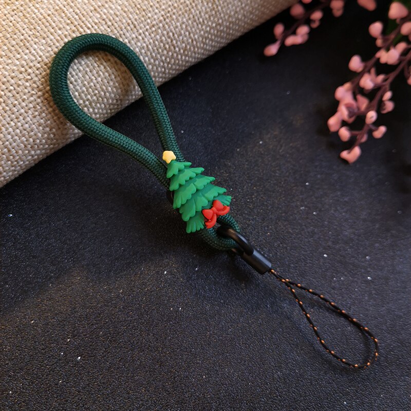 Mobile phone Santa Claus&#39;s Day ornaments cartoon cute hand-woven strong and durable mobile phone shell lanyard: 09