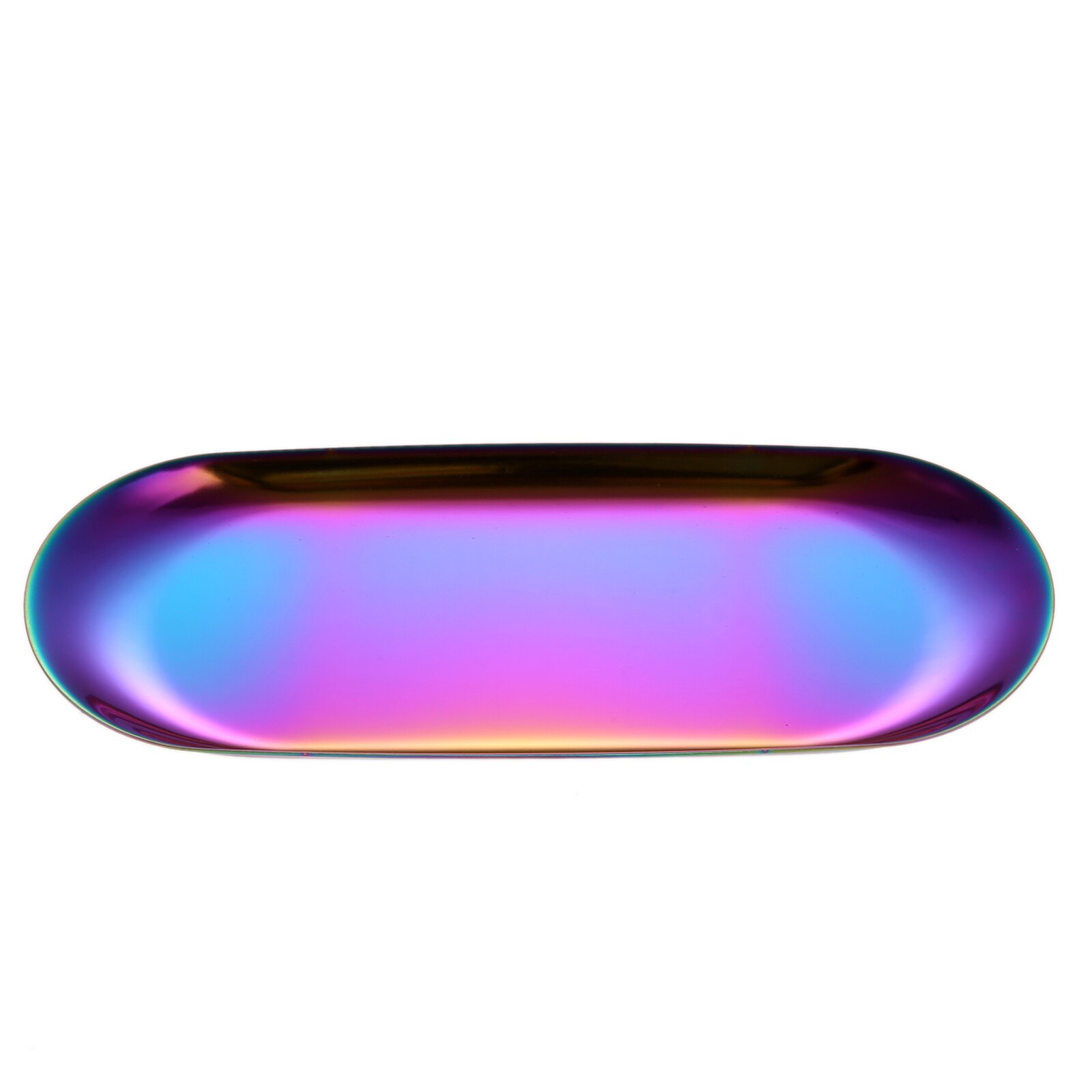 1Pc Rvs Kaars Lade Handdoek Opbergvak Ovale Schotel Plaat Cosmetica Sieraden Organizer Aromatherapie Lade Woondecoratie: Colorful