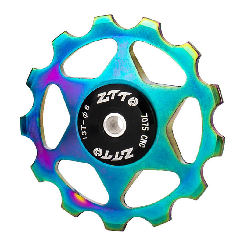 Bicycle Rear Derailleur Jockey Wheel 13T Aluminum Alloy Sealed Bearing Pulley AL7075 CNC Road Bike Guide Roller Idler 4/5/6MM: WHITE