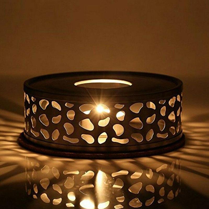 Calentador con aislamiento de velas de acero inoxidable, accesorios de calentador de balancín cálido, estante de tetera con calefacción nocturna, luces de soporte con Base para estufa G2K5