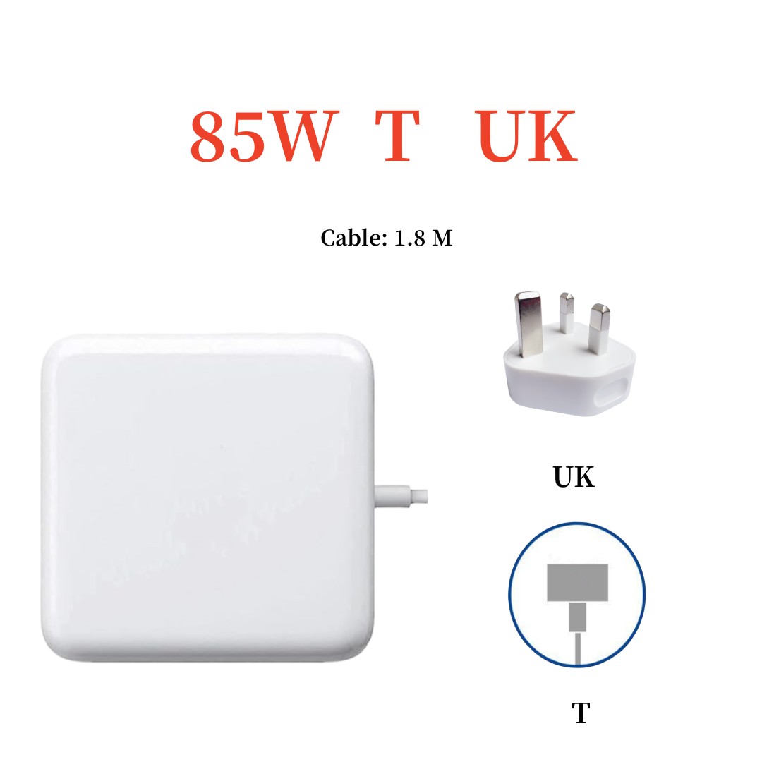 Compatible with MacBook Air 85W T/L-Tip Charger Computer Adapters for MacBook Pro/Air 13" 15"&17"Models A1424 A1398 A1151 A1175: black