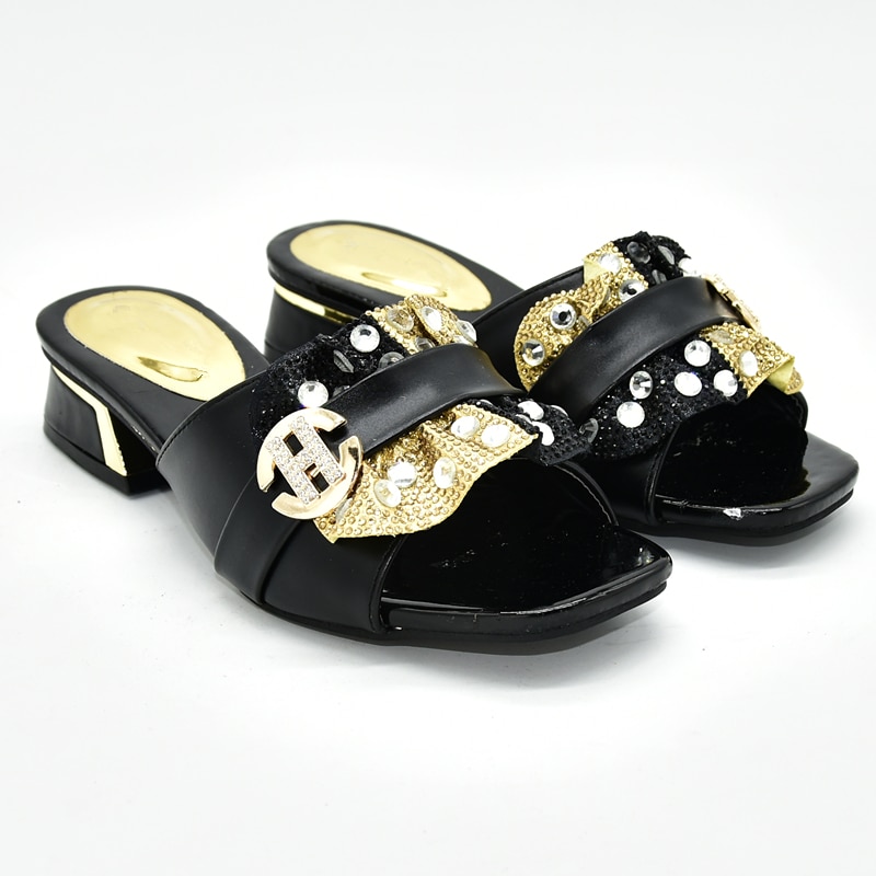 Nigerian Women Sandal Italian Style Slingbacks African Women Slippers Luxury Shoes Women