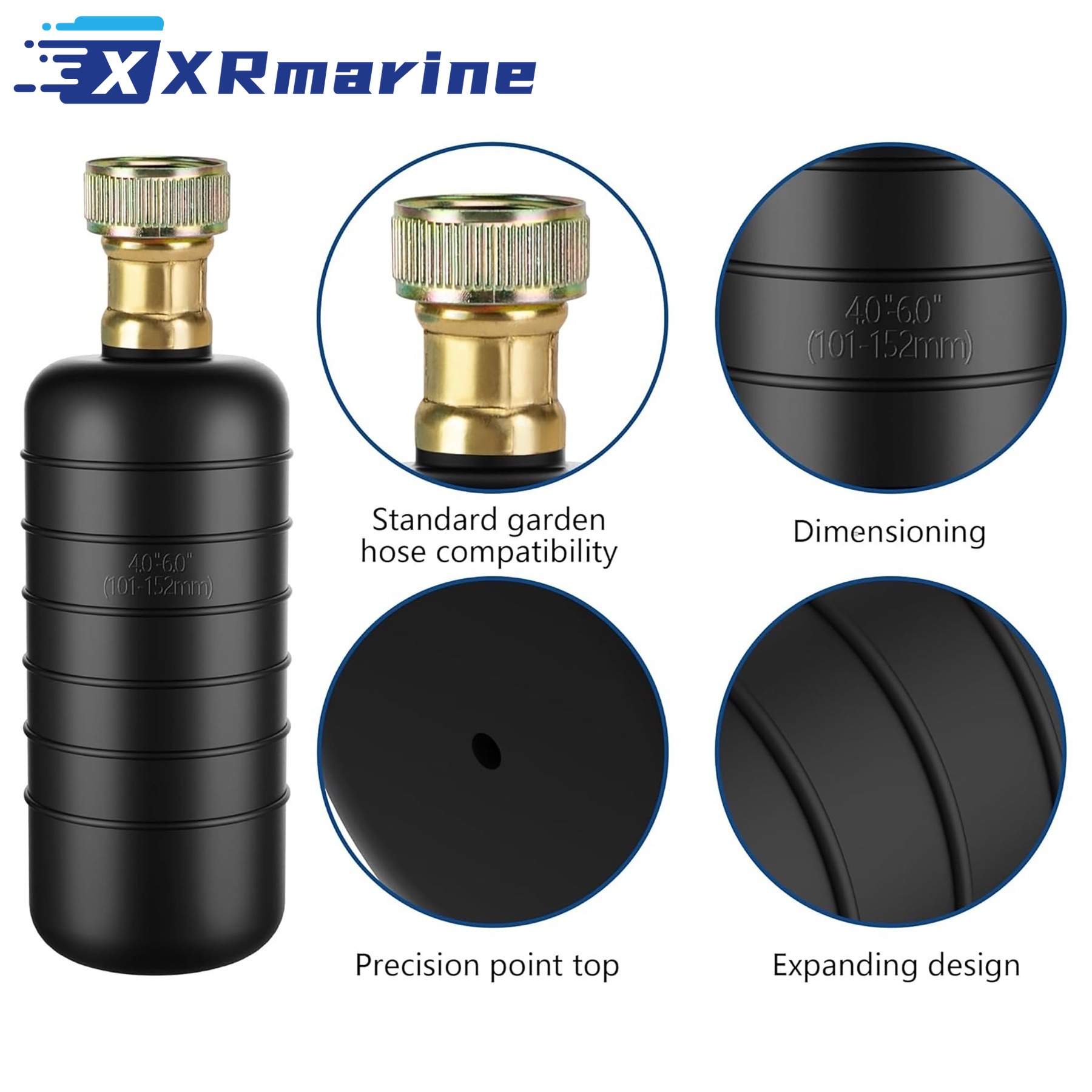 3 Pcs Rubber Drain Bladder Unclog Tool for 1" To 6" Pipes Bathroom Sink Shower Drain Cleaner Kitchen Plumbing Hair Clog Remover