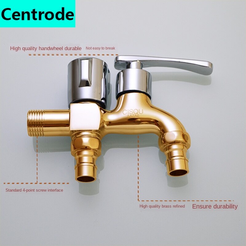 Water-tap Dual-use washing machine faucet mop pool one in and two out multifunctional single cold water nozzle