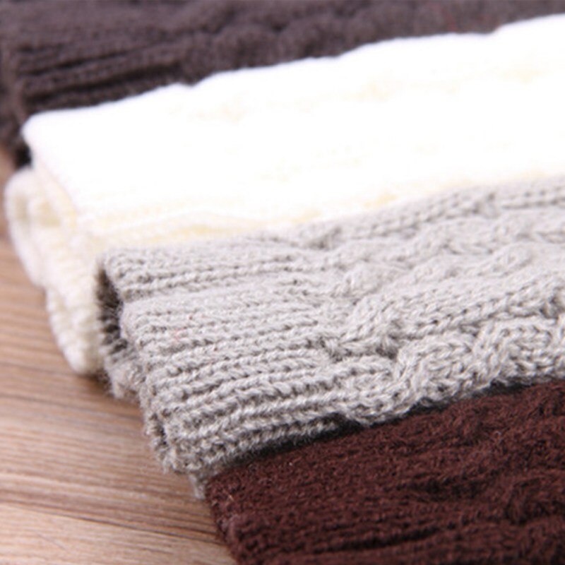 Vrouwen Warme Zachte Handschoenen Dame Winter Herfst Arm Warmer Twist Lange Vingerloze Knit Mitten Praktische Casual Handschoenen