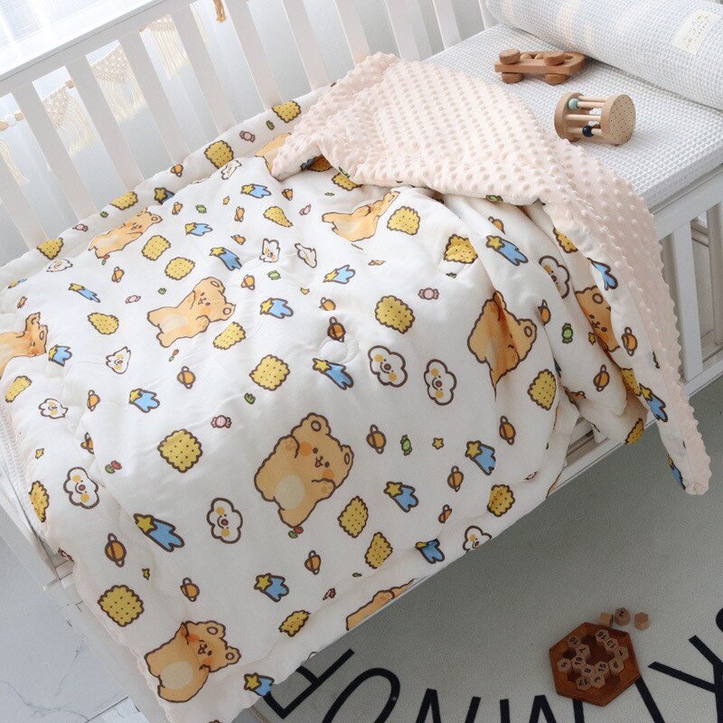 Trapunta per bambini coperta invernale Minky mussola 120x150cm lettino per bambini trapunte per bambini lettino per bambini bambini scuola materna impostato di biancheria da letto per bambini: c