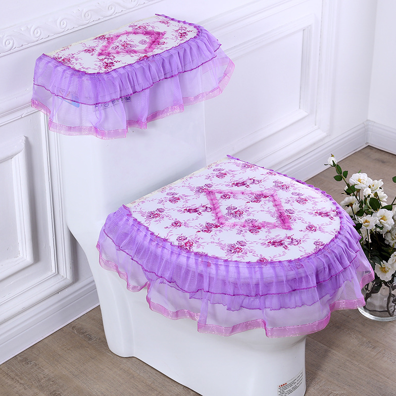bathroom toilet seat water tank cover top cover toilet pad set three-piece: Y30-1