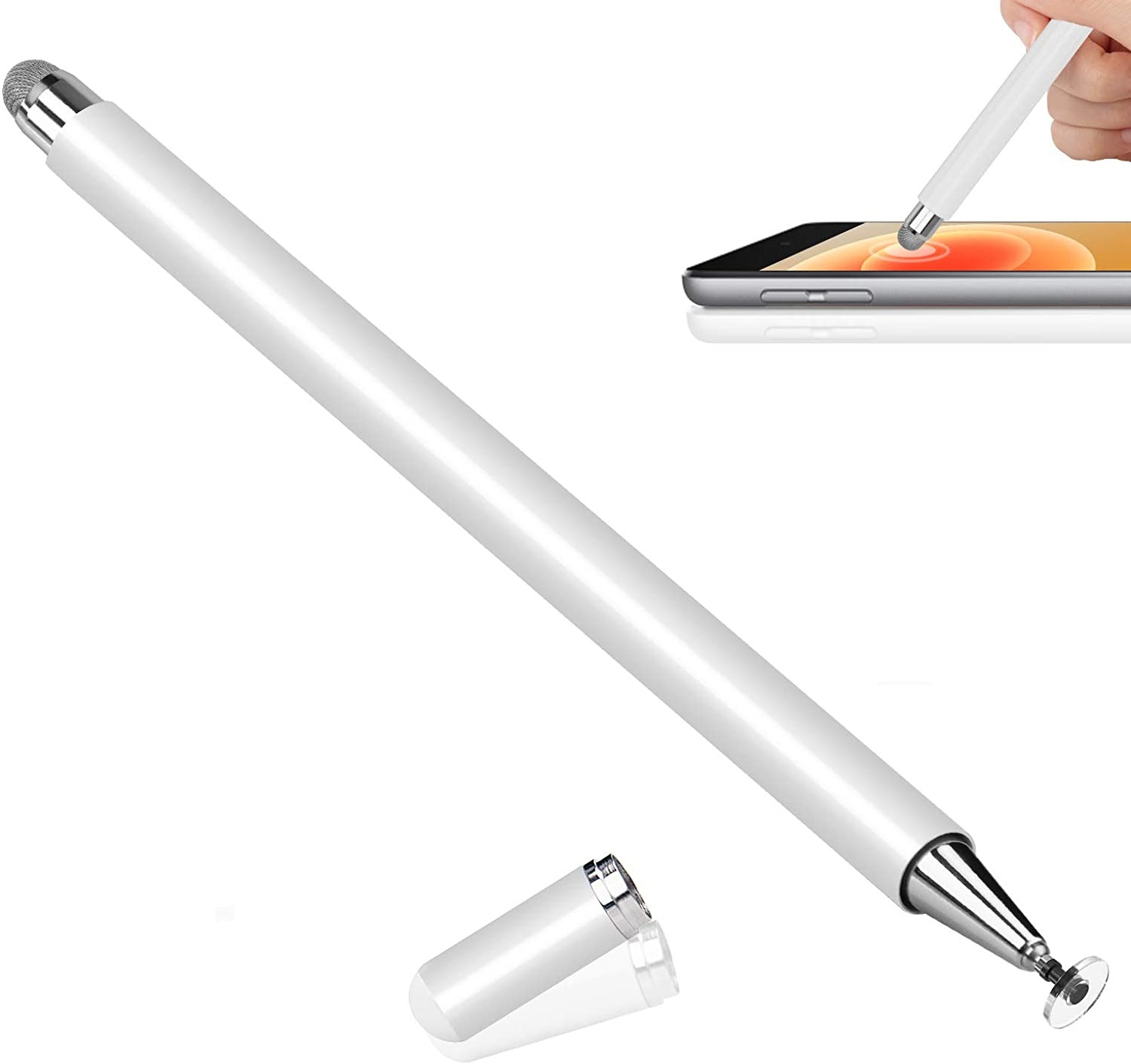 Stylus-stift für huawei  p30 p40 lite ,  p20 p smart mate, honor 30 , 10 20 , 8x, 9x – universeller smartphone-stift: Silberner stift