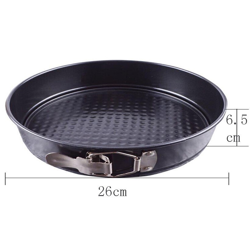 Round Non-stick Carbon Steel Cake Mold Metal Baking Model Pastry Cakes Grilled Tray Detachable Bottom Disc For Kitchen Bake: 26CM